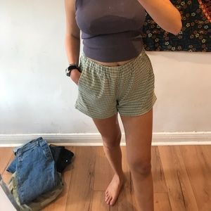 Soft green vichy shorts